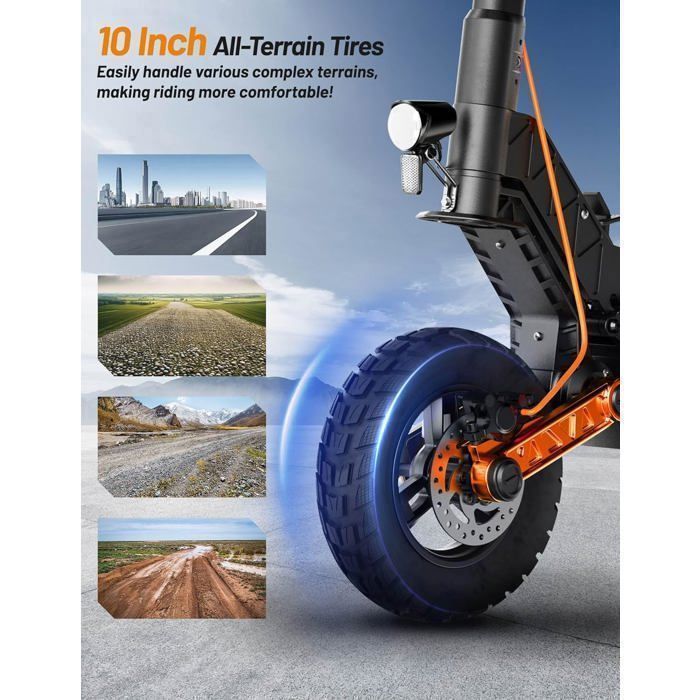 JOYOR S8 - Elektrische scooter - 600W motor - Max. 90 km/u - 48V 26Ah accu - 10-inch banden - Opvouwbaar - Zwart