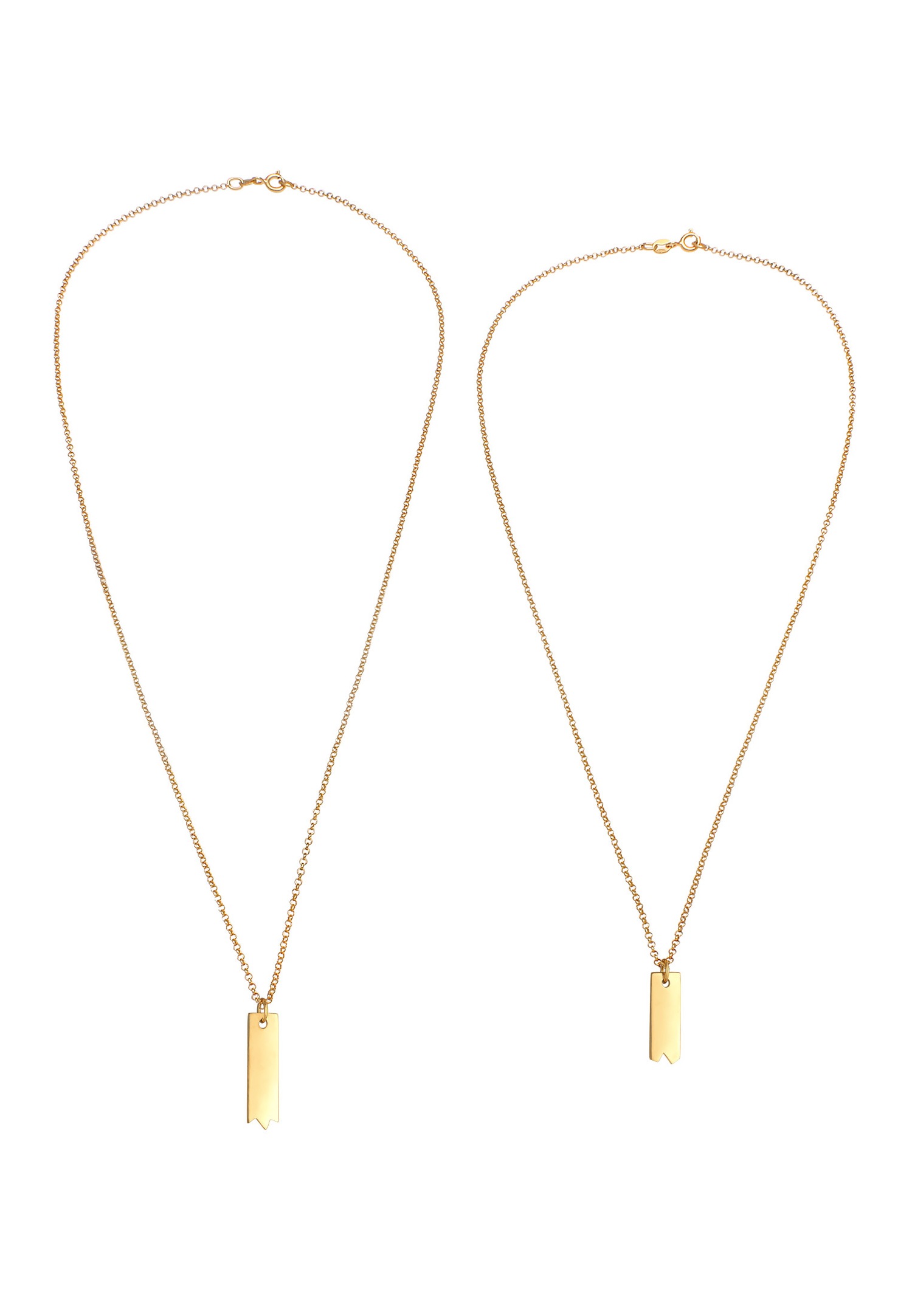 Elli Dames Bar Partner Friendship Love Set Basic Minimal en argent sterling 925