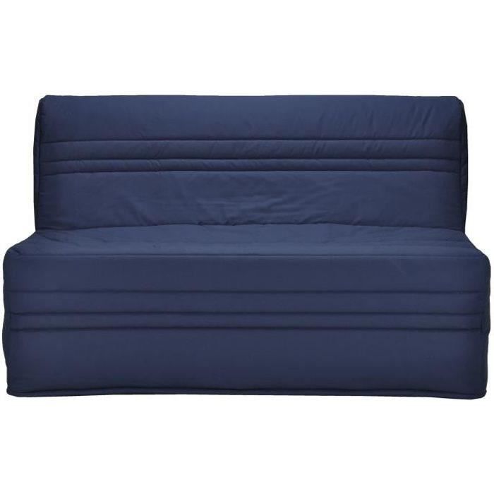 Divano letto JOÉ a 3 posti BZ - Tessuto blu navy - Stile contemporaneo - L 143 x P 97 cm