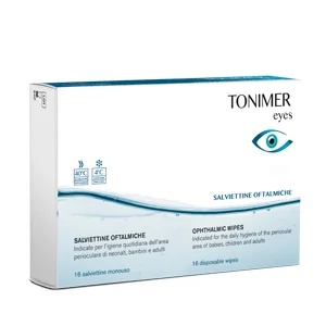 TONIMER Tonimer Eyes Augenreinigungstücher, 16 Stück, für die tägliche Hygiene der Augenpartie