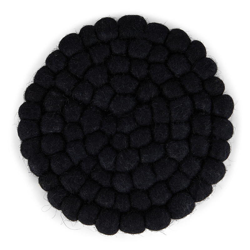 Home Grydemåtte ø 21 cm uld sort