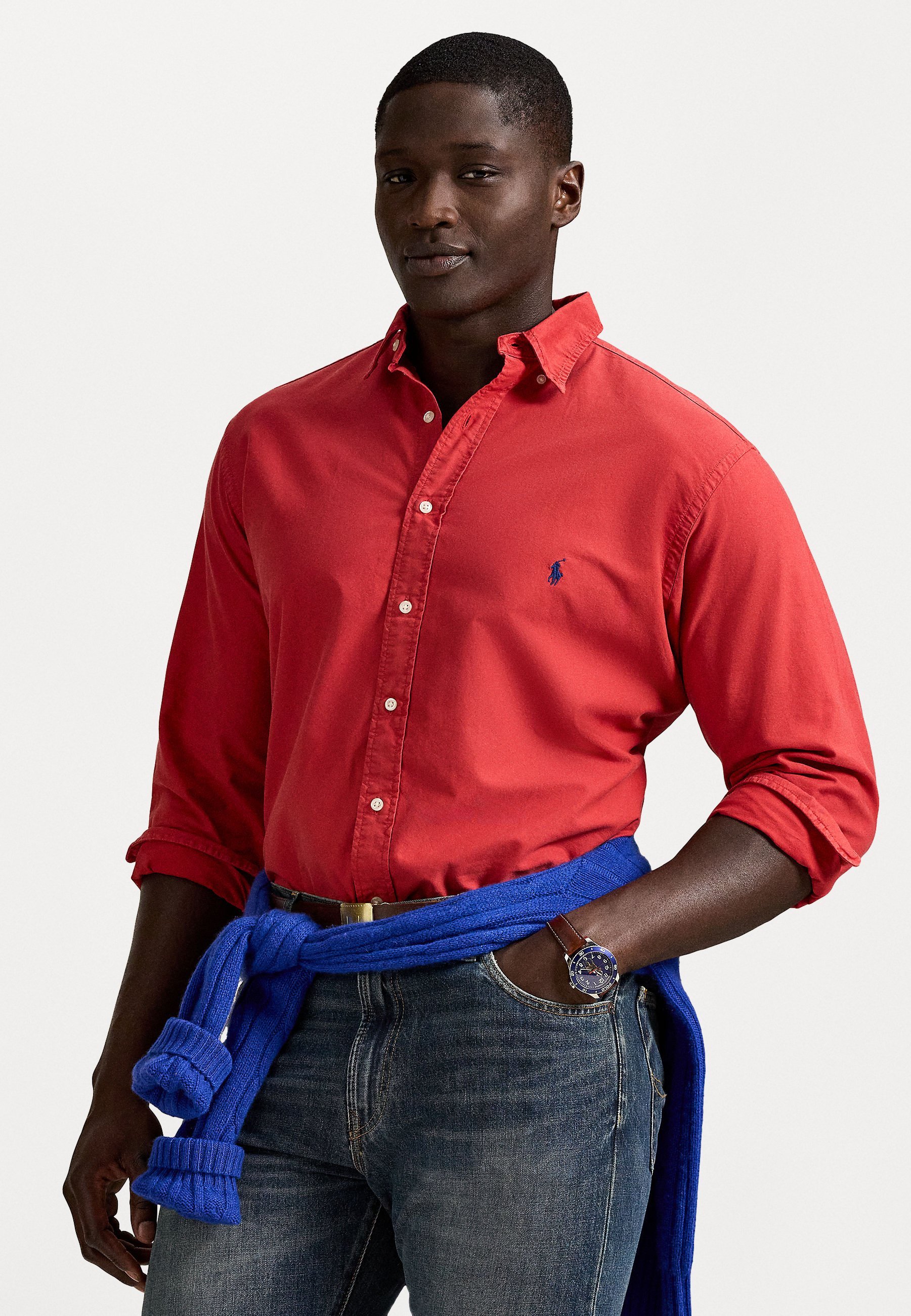 Chemise Oxford Polo Ralph Lauren Grandes Tailles - Teinte en pièce - neuve, couleur brique