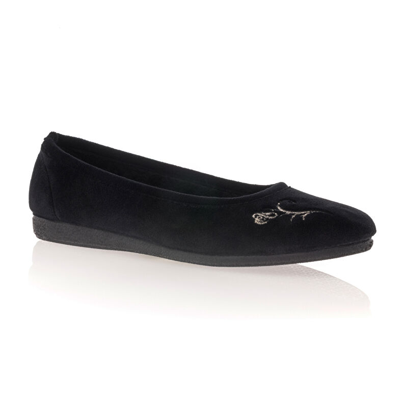 Pantuflas negras para mujer