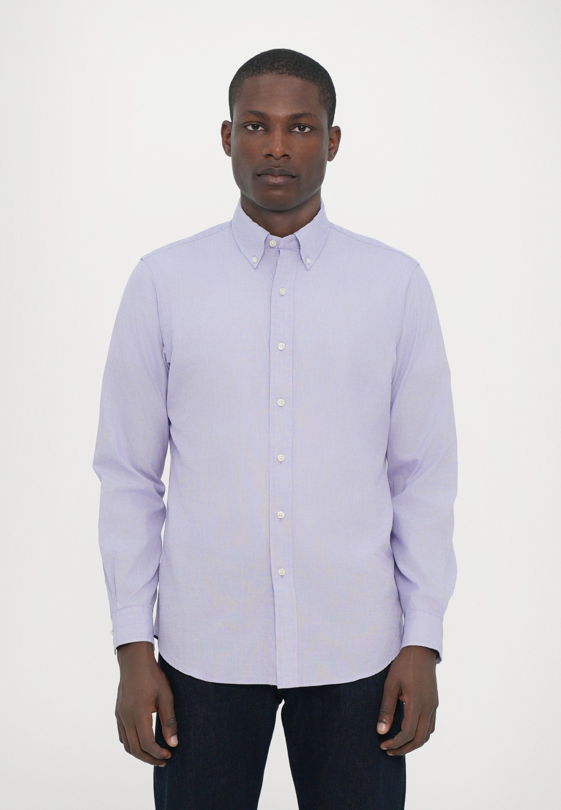 Polo Ralph Lauren sportshirt met lange mouwen - Shirt - lavendel/wit