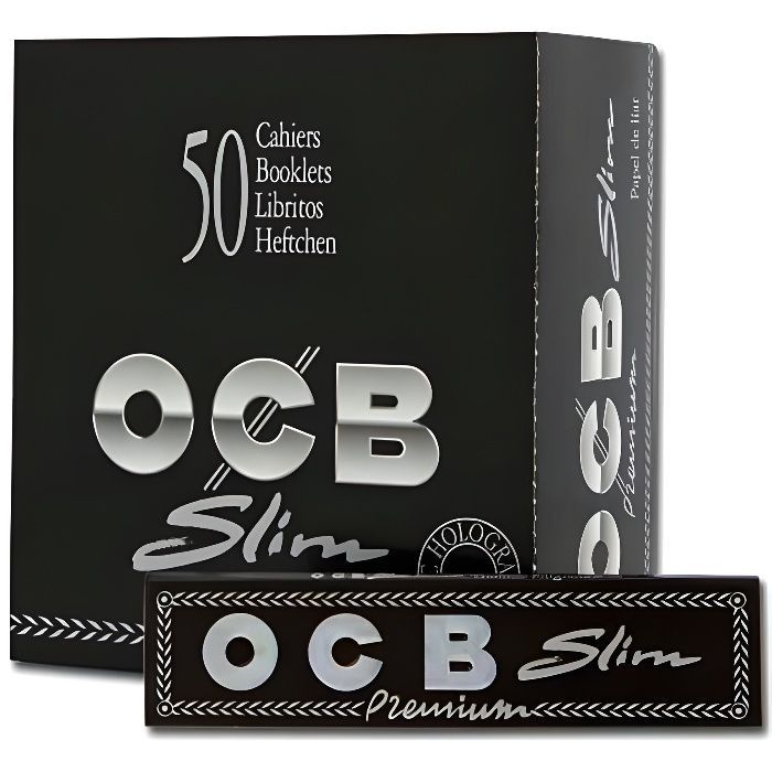 Boite de 50 paquets ocb slim papier à rouler / neuf emballé sous blister.