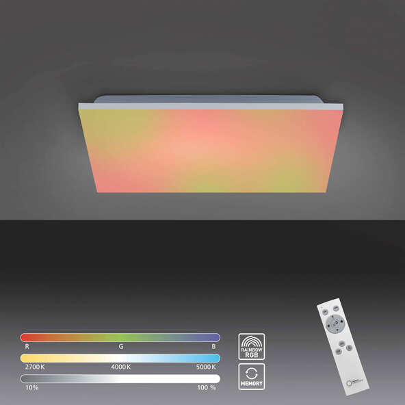 Φωτιστικό οροφής LED Yukon, 24 W, 2.750 lm, 45 x 45 cm