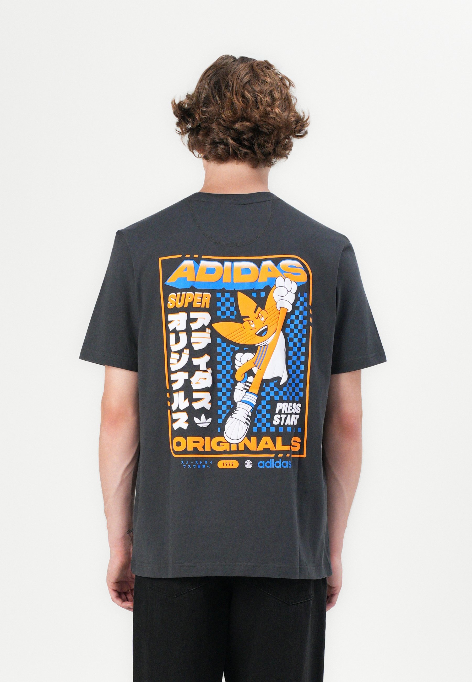 adidas Originals RETRO GAMING UNISEXE - T-shirt imprimé - anthracite