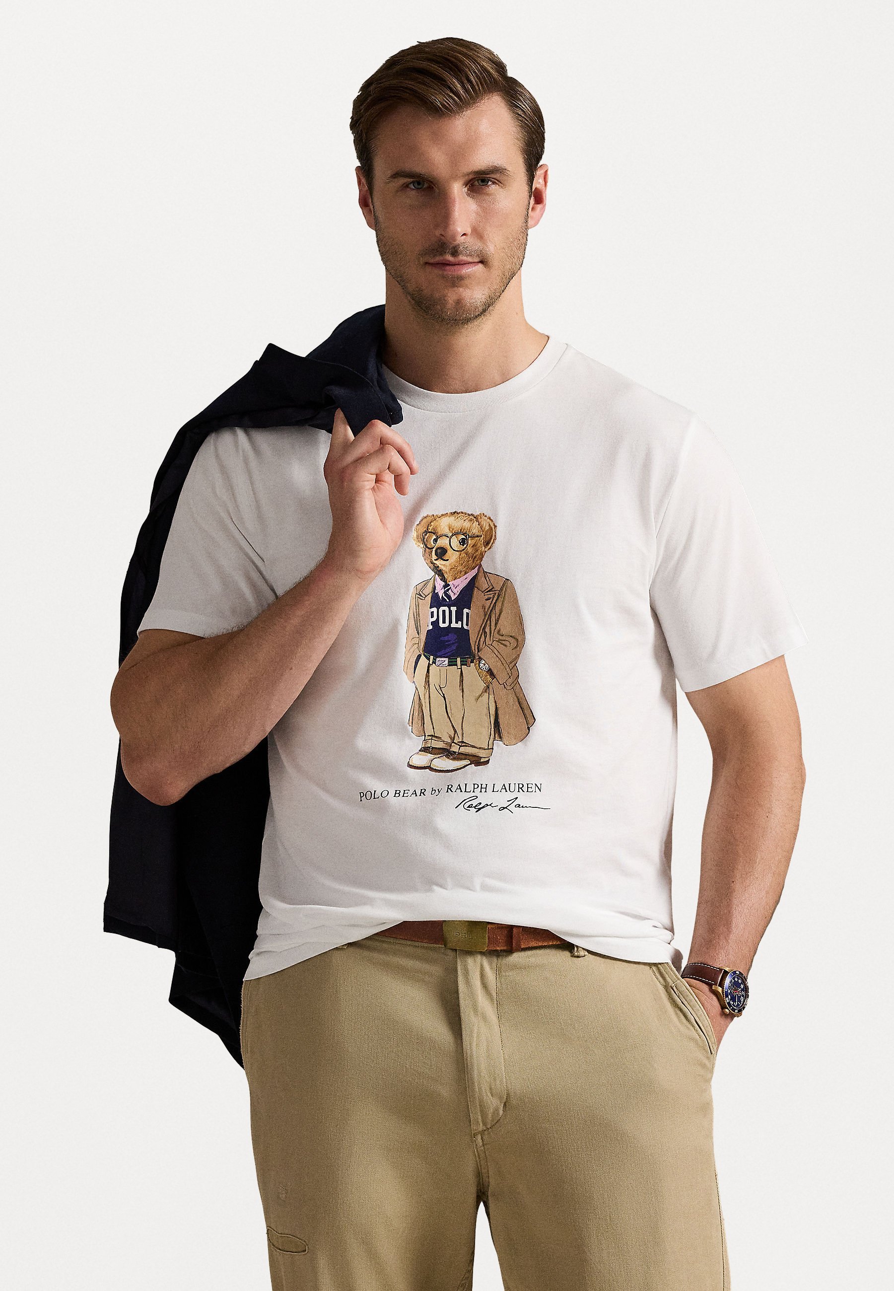 T-shirt Polo Ralph Lauren Big & Tall POLO BEAR JERSEY - T-shirt stampata - bianca