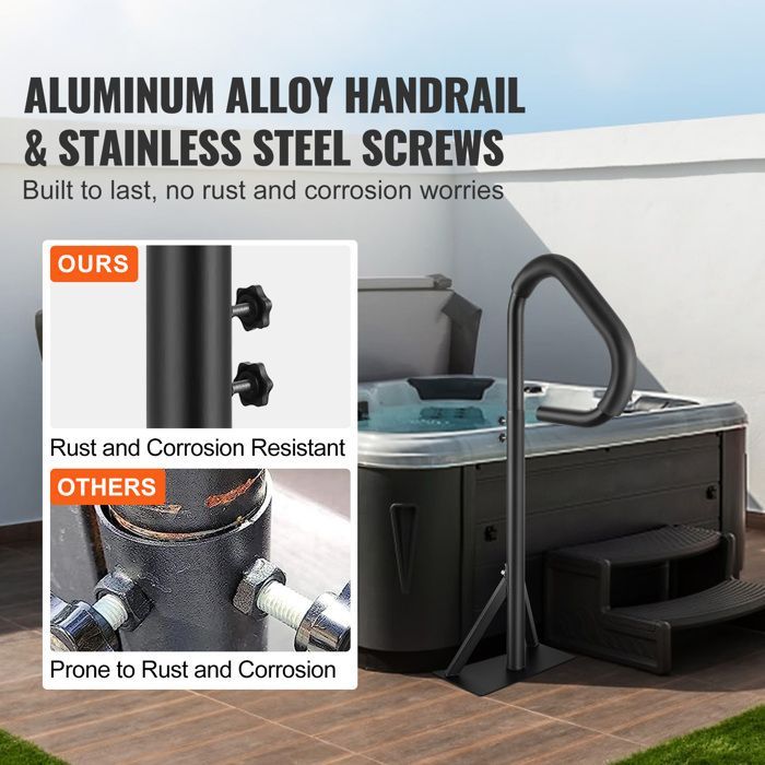 Rampa girevole per spa - DUOKU - H10263-57 - Altezza regolabile da 35 a 57 pollici - Portata 272 kg - Rotazione a 360°