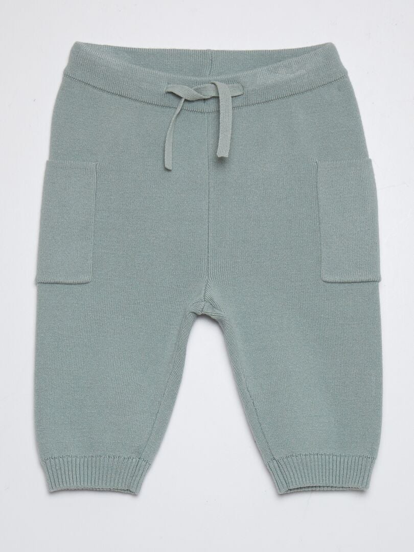 Joggingbroek met opgestikte zakken + sokken - GROEN