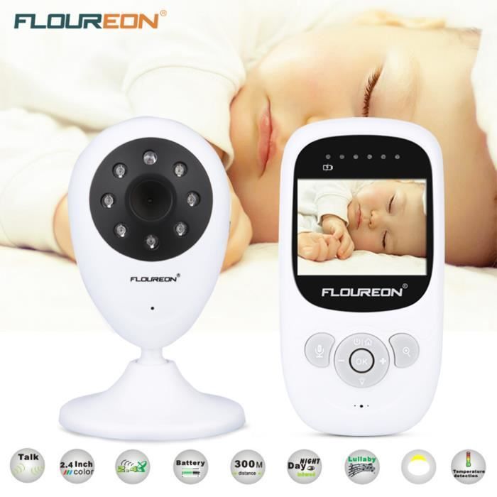 BabyPhone Vidéo Sans Fil Ecoute Bébé avec Ecran 2,4 pouces Moniteur Bébé