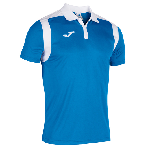 Joma Championship V Royal White Polo Shirt met korte mouwen