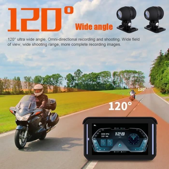 GPS para coche QINGQUE - 5 pulgadas - Resistente al agua IP65 - CarPlay inalámbrico - Android Auto