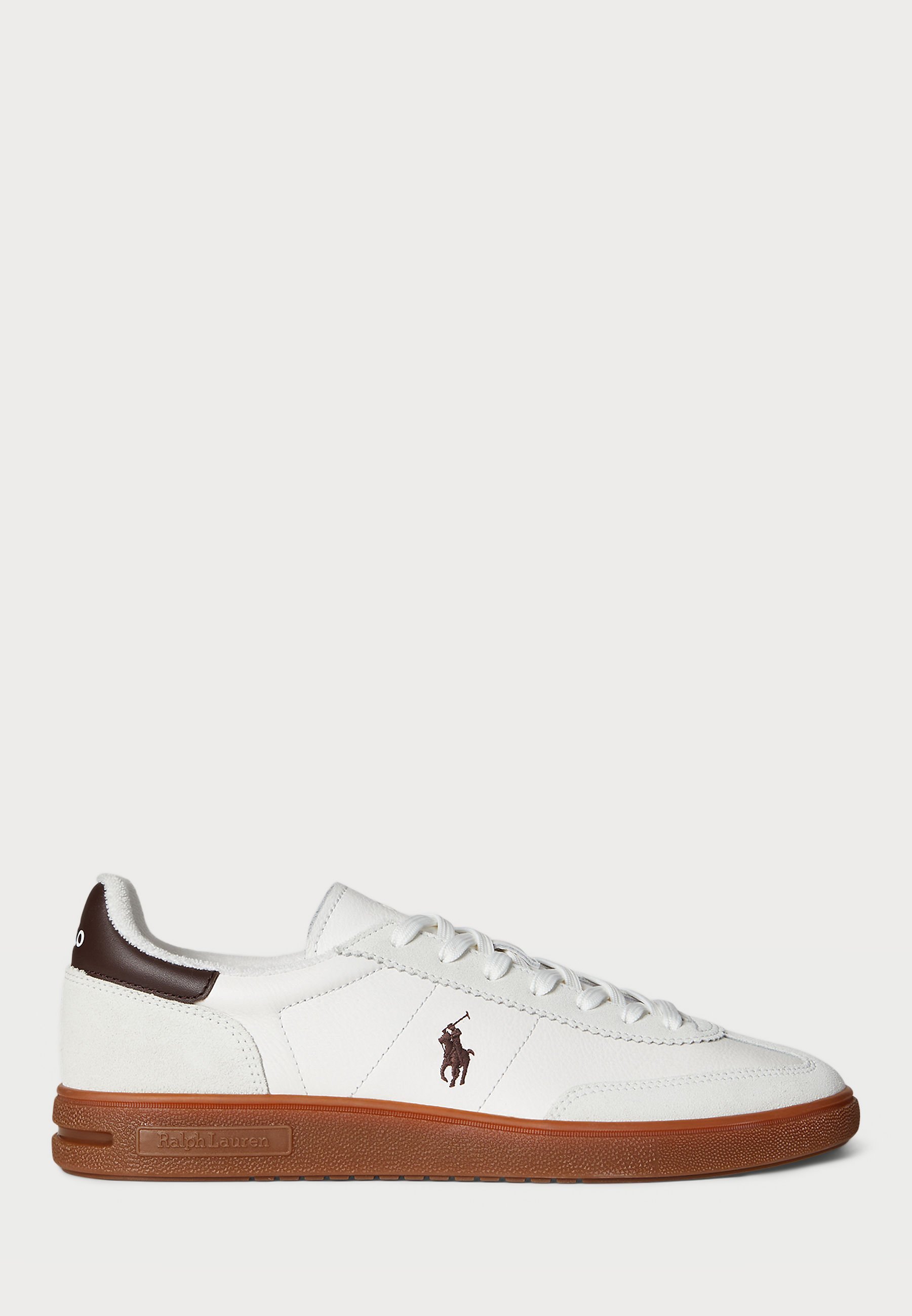 Polo Ralph Lauren BEDFORD Leder-Wildleder-Sneaker Unisex - Sneaker - Off-White/Dunkelbraun