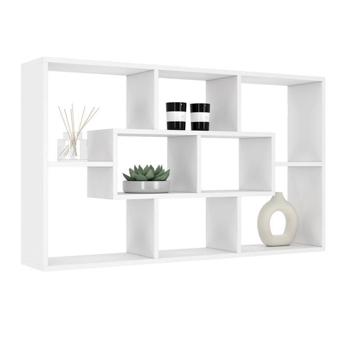 IDMARKET COLETTE wandplank met 8 vakken, wit