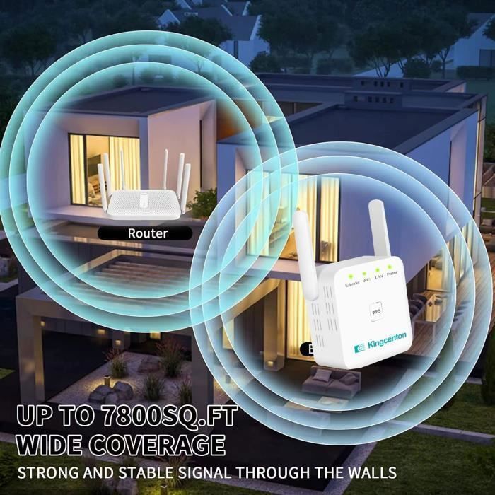 KINGCENTON C611 WiFi Repeater - 300Mbps - 2 Antennas - Ethernet Port