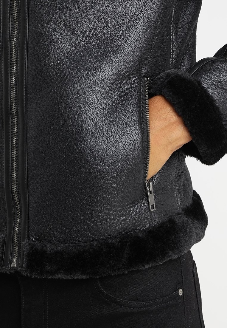 Brave Soul Kunstlederjacke - schwarz