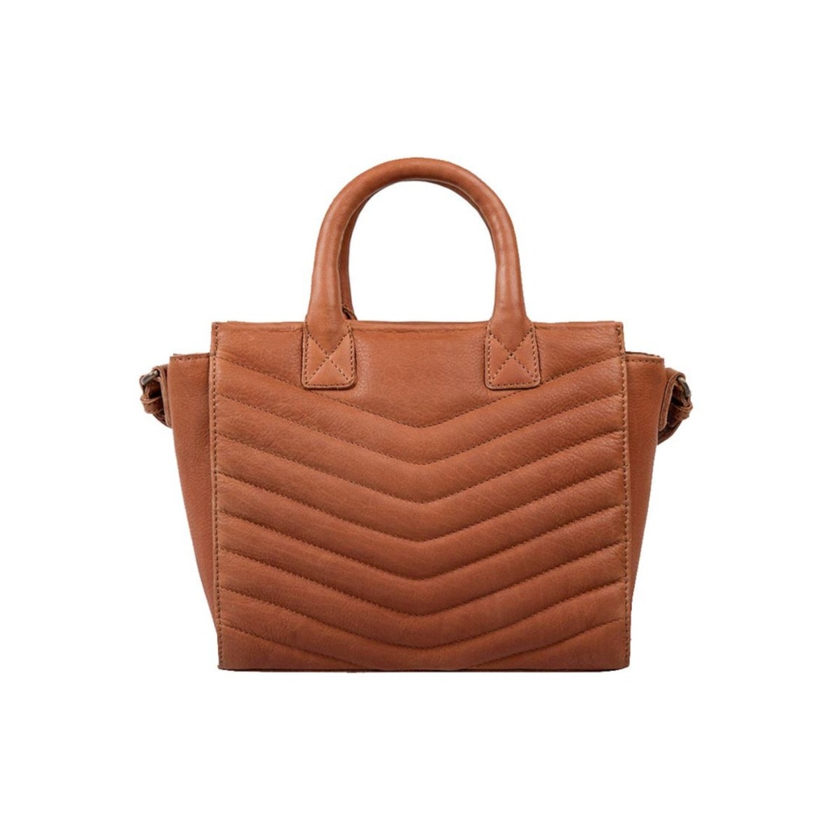 Τσάντα Cowboysbag, καφέ και κονιάκ - δέρμα αγελάδας - Καφέ, Κονιάκ