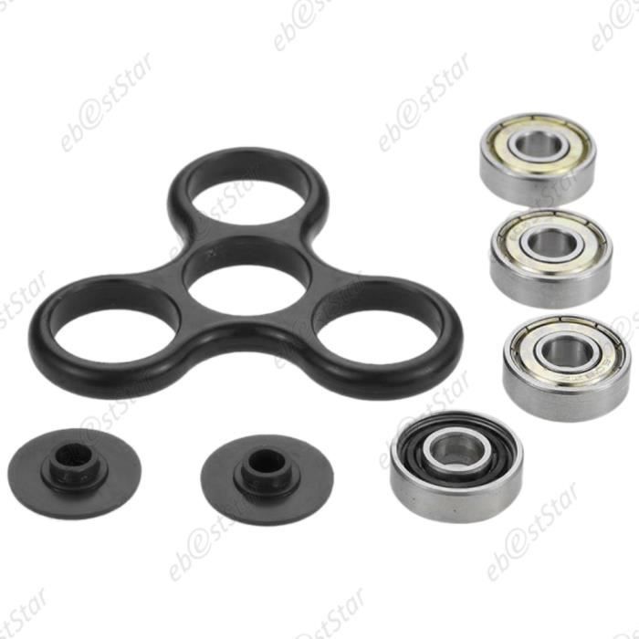 ebestStar® Hand Spinner Fidget Antistress Giroscopio con Cuscinetto in Metallo Giocattolo per Adulti e Bambini, Nero
