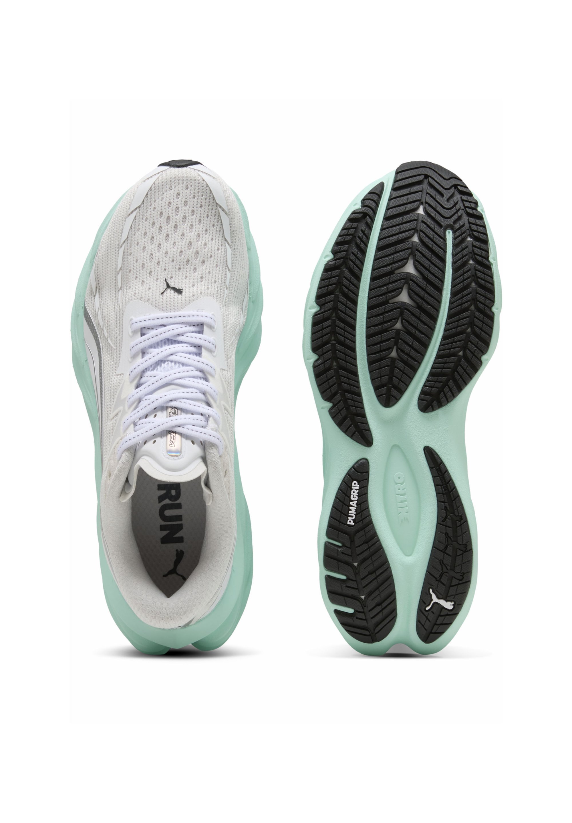 Puma VELOCITY NITRO - Wandelschoenen - wit/mint melt