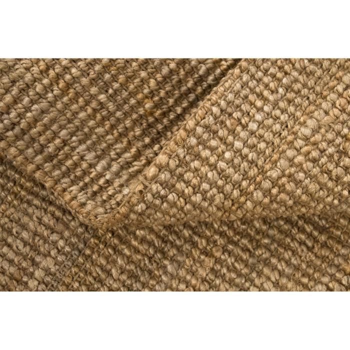 HAMID Wohn- und Schlafzimmerteppich – Kerala-Jute-Teppich – 100 % natürliche Jutefaser – handgewebt – Teppichgröße: 80 x 150 cm