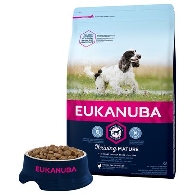 Eukanuba Bloeiende Volwassen Middelgrote Kip