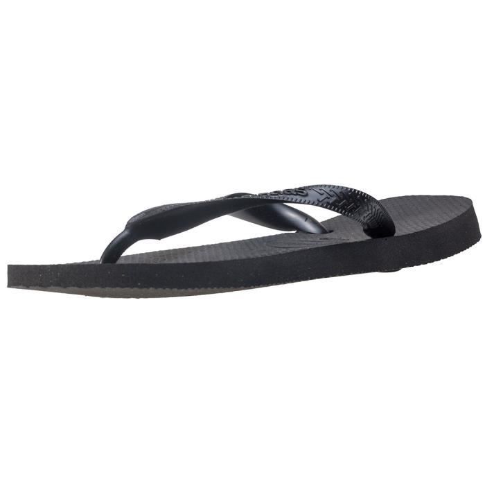 Tongs Havaianas Top Mixte - Noir - Dessus Synthétique - Confort exceptionnel