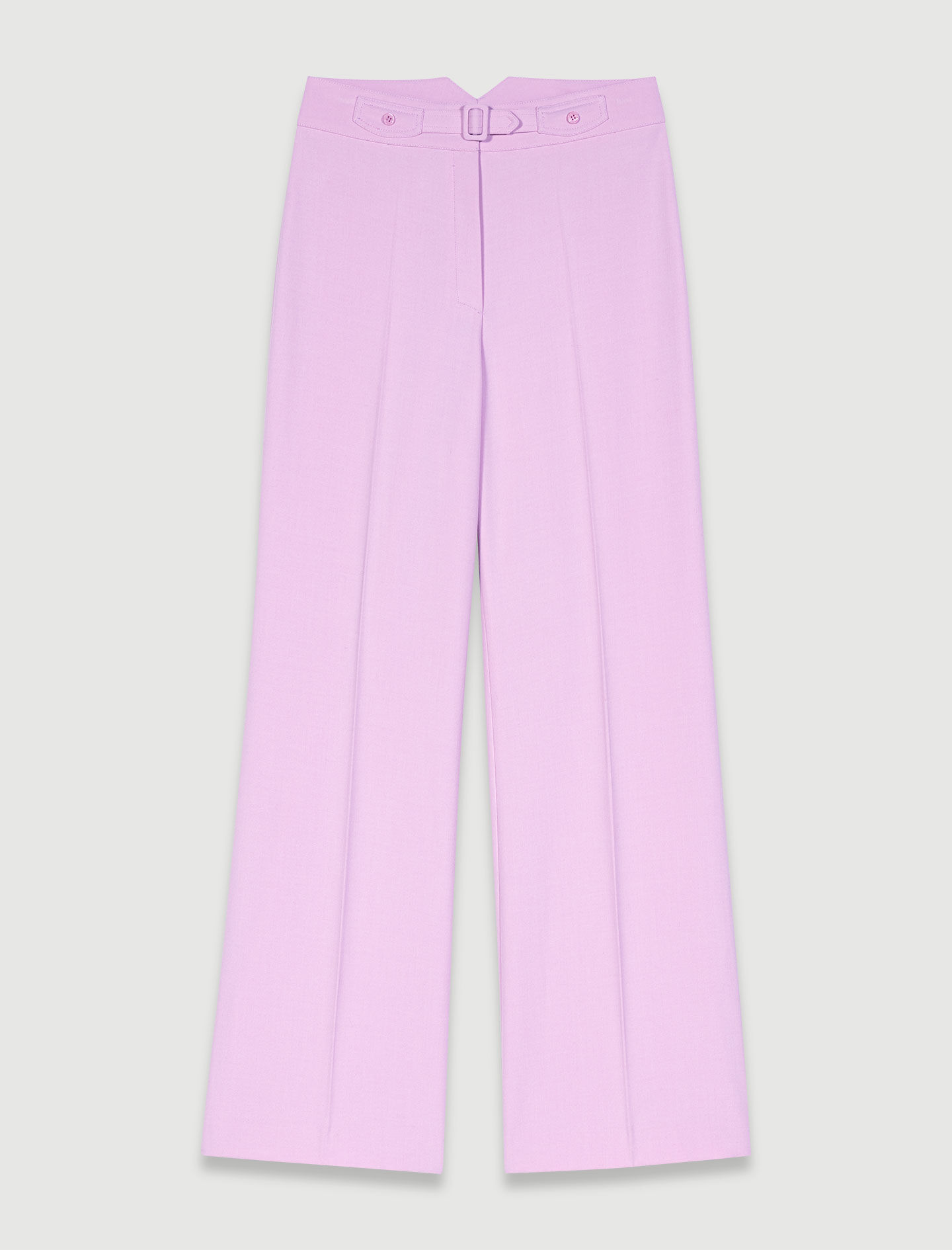 Pantaloni de costum cu croi larg - Roz deschis
