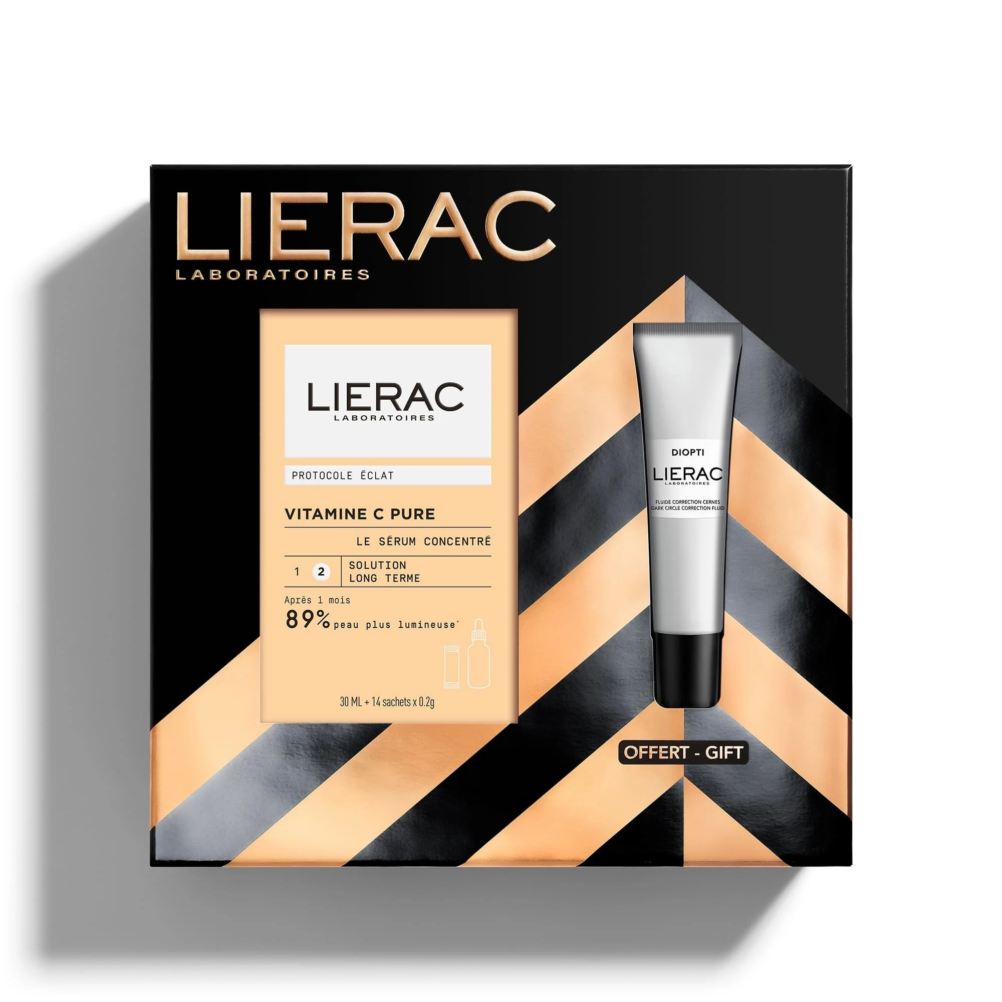 Diopti Coffret Natale Concentrato Vitamina C + Diopti Anti-Rughe - Cofanetto Illuminante, Siero viso illuminante