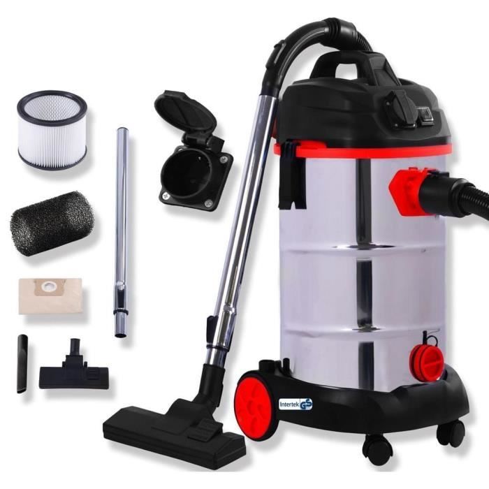 Aspiradora industrial - MASKO - 1600 W - 30 L - Para sólidos y líquidos - Roja