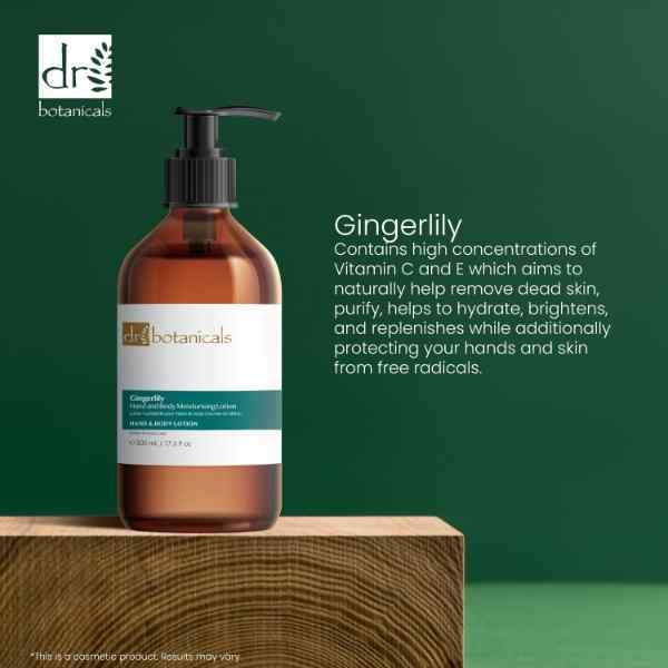 Dr. Botanicals ingverlilijas ķermeņa losjons ar ingverliliju, dubultpaka, 2 x 500 ml