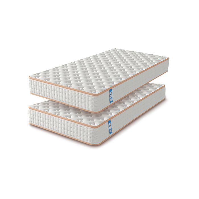 Colchón de espuma viscoelástica Ergo Comfort de DEWINNER (paquete de 2), 90x190 cm, 18 cm de grosor.