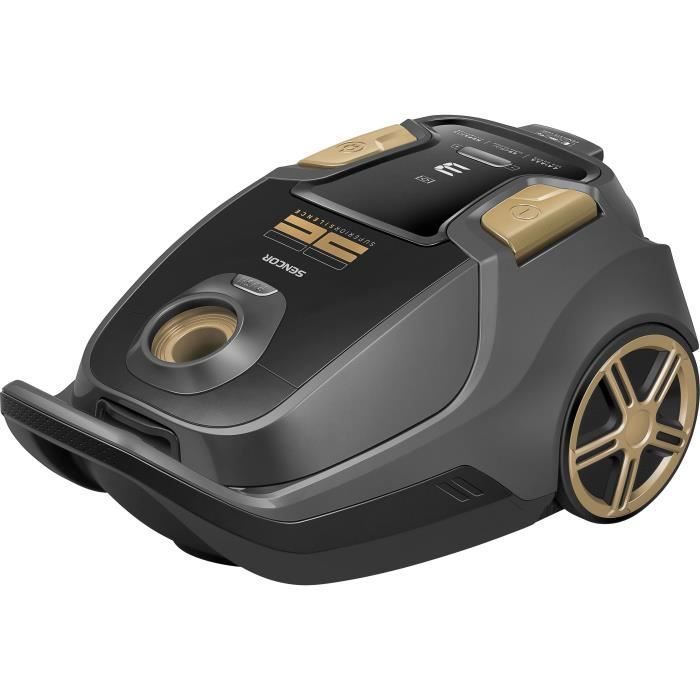 Aspirador de pó cilíndrico com saco - SENCOR - SVC 9300BK - 600 W - 59 dB - Preto