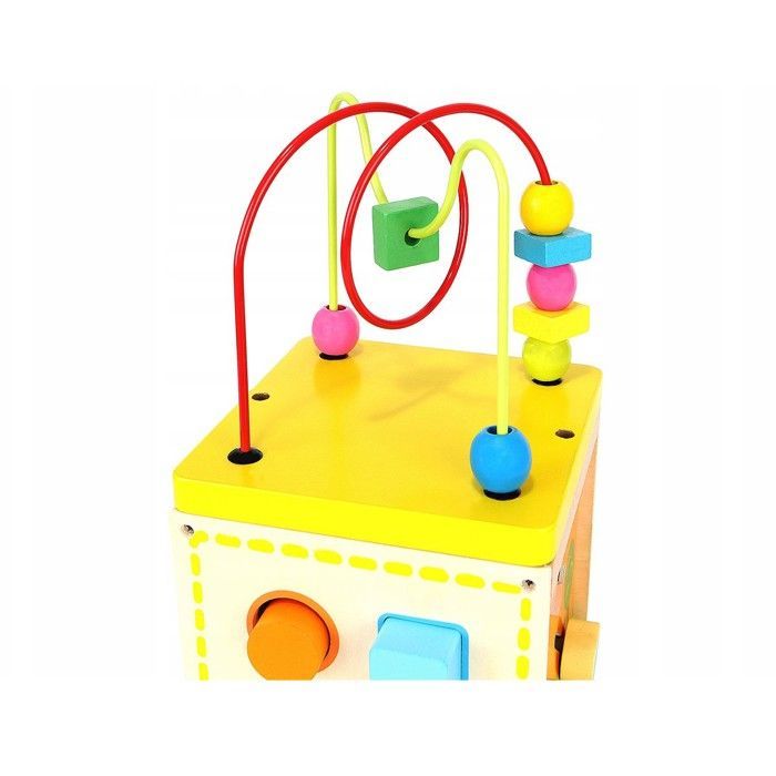 Cubo de actividades de madera