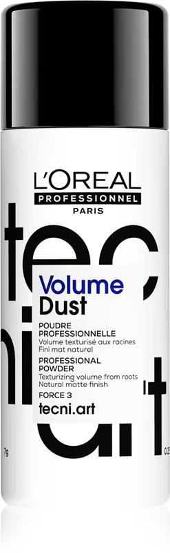 L'Oréal Professionnel Tecni.Art Volume Dust matu pūderis, kas piešķir matiem apjomu un apjomu.
