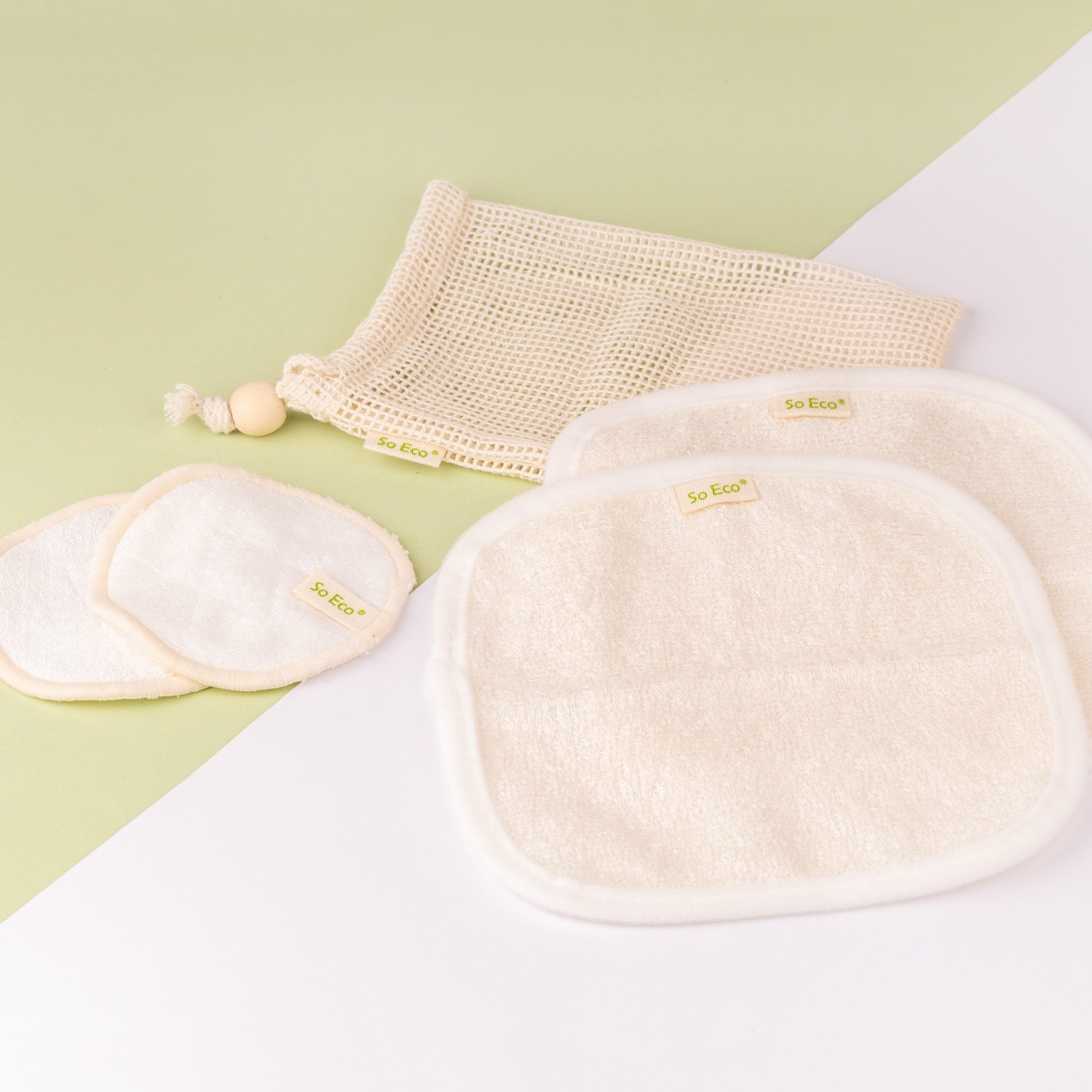 SoEco Set de 4 disques & lingettes nettoyantes démaquillantes