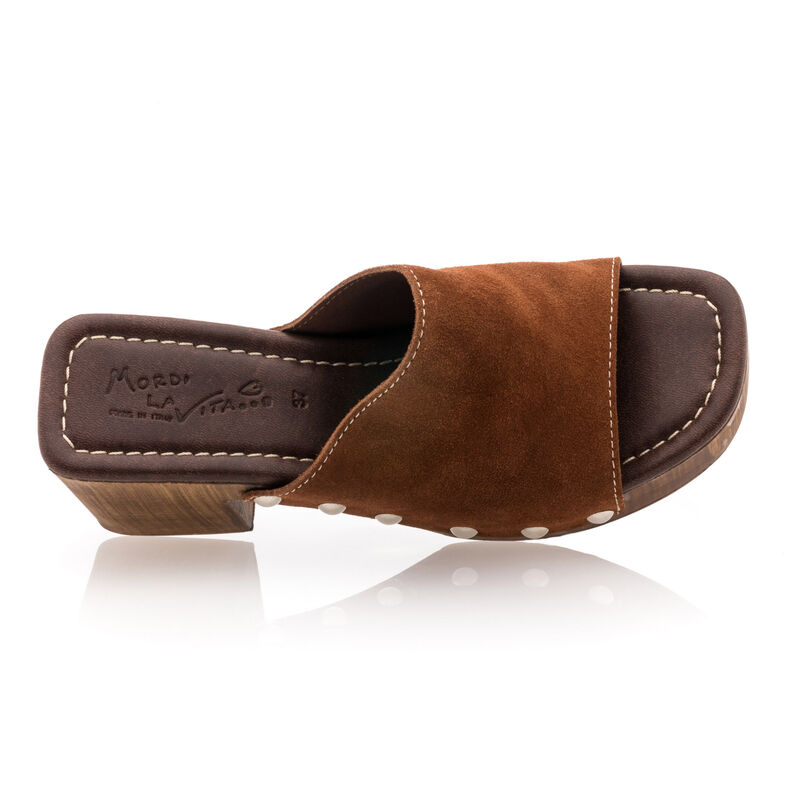 Brune mules/tresko til dame