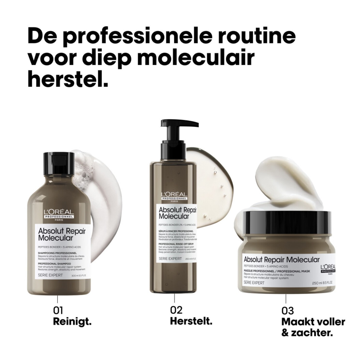 L´Oréal Professionnel Haarmasker Absolut Repair Molecular Rinse Off Professional Mask - 150 ml