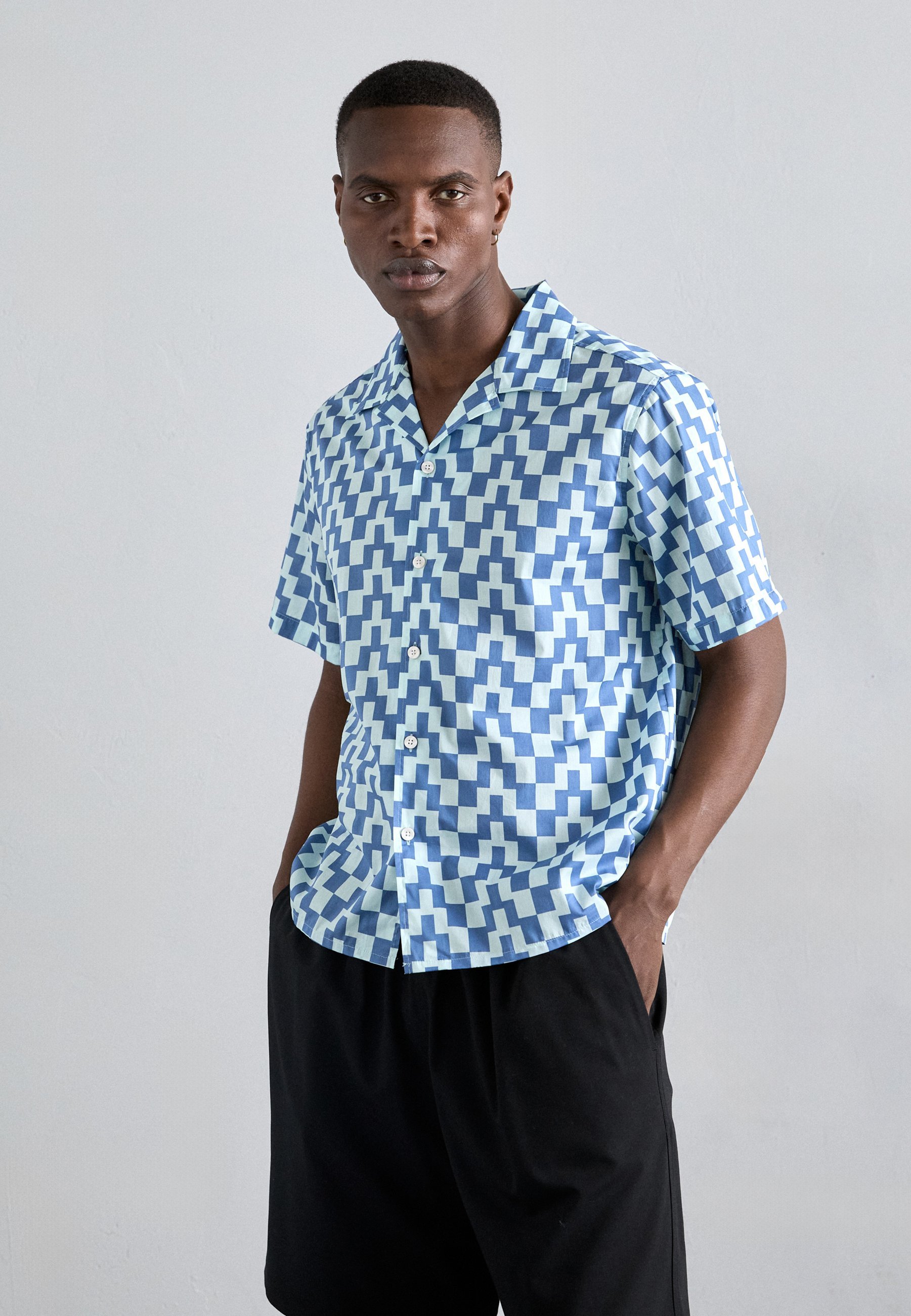 J.LINDEBERG DONSO - Camicia - bridge stack blue