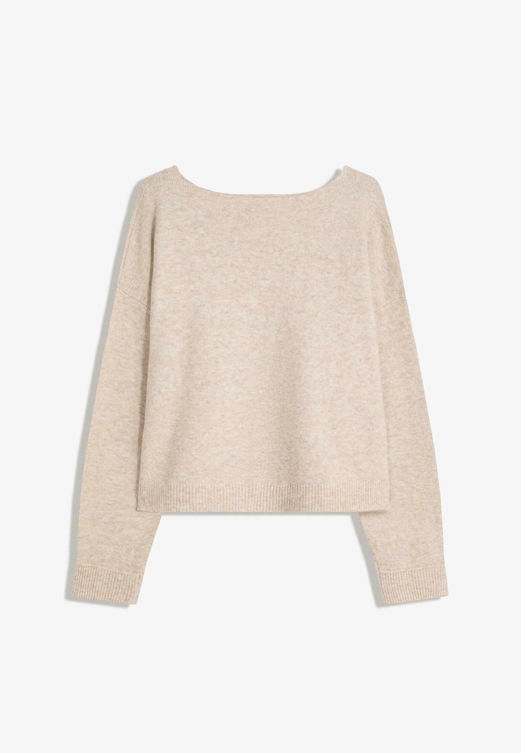 Pull Bershka SOFT TOUCH à col en V - couleur sable