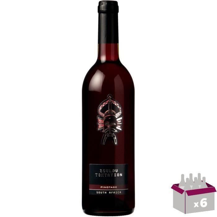 Zoulou Tentation Cinsault Cabernet Sauvignon - Vin rouge d'Afrique du Sud 2024 x6