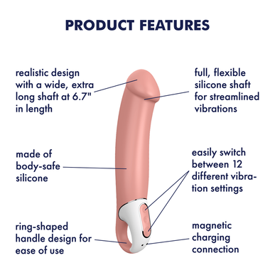 Satisfyer Master Vibrator, vibrator voor vrouwen, maat XXL, 1 stuk, 1 stuk