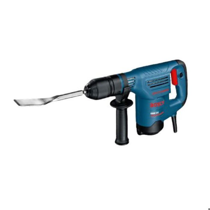 Martillo demoledor Bosch GSH 3 E Professional de 650 W con sistema SDS Plus y maletín - 0611320703