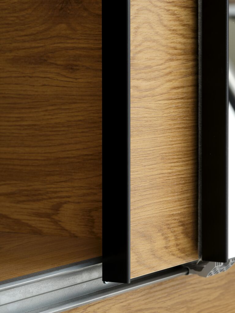 RABERG RABERG 150x200 spintelė su veidrodžiu, šiltos ąžuolo spalvos