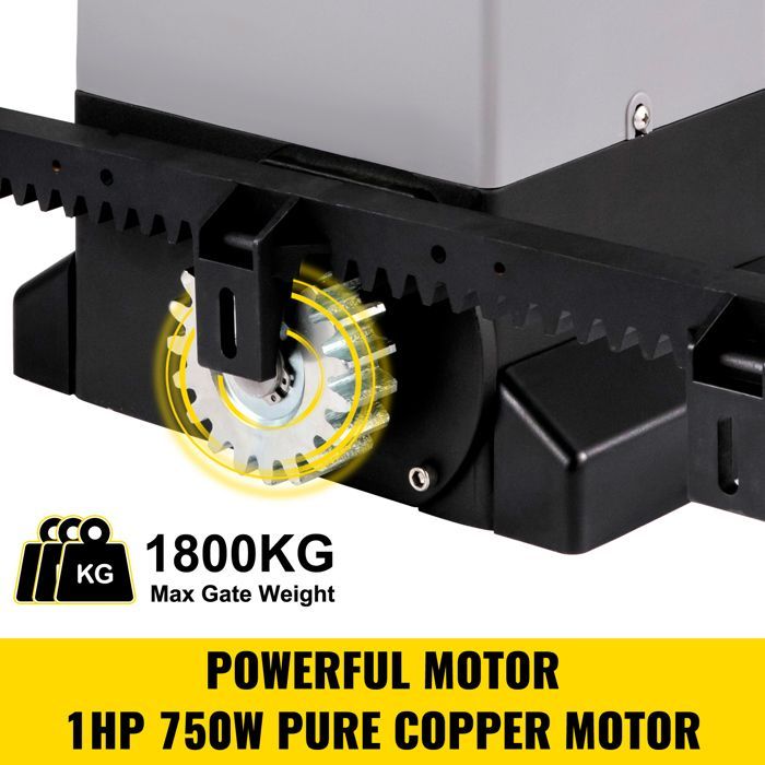 Abrepuertas correderas VEVOR - 1800 kg - Abrepuertas automático de 7 m - con 4 mandos a distancia y control por aplicación