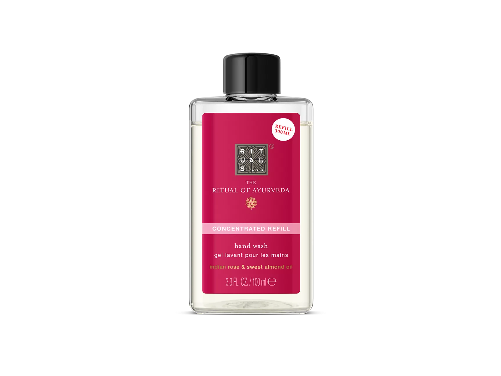 Jabón líquido concentrado para manos Ritual of Ayurveda, recarga de 100 ml.