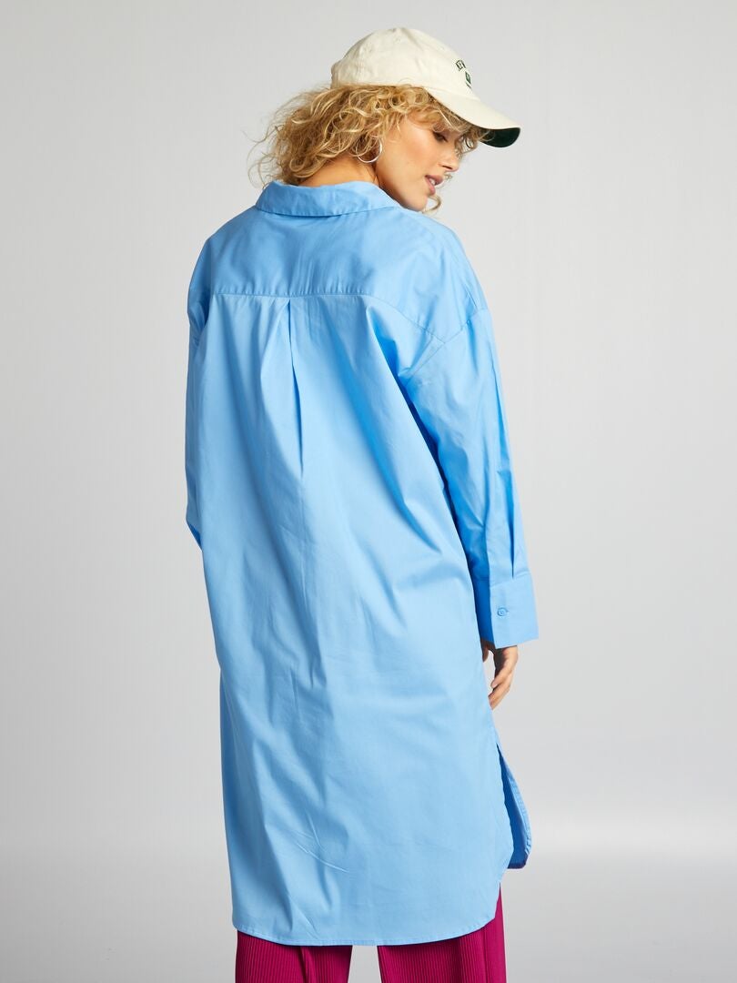 Lange blouse - BLAUW