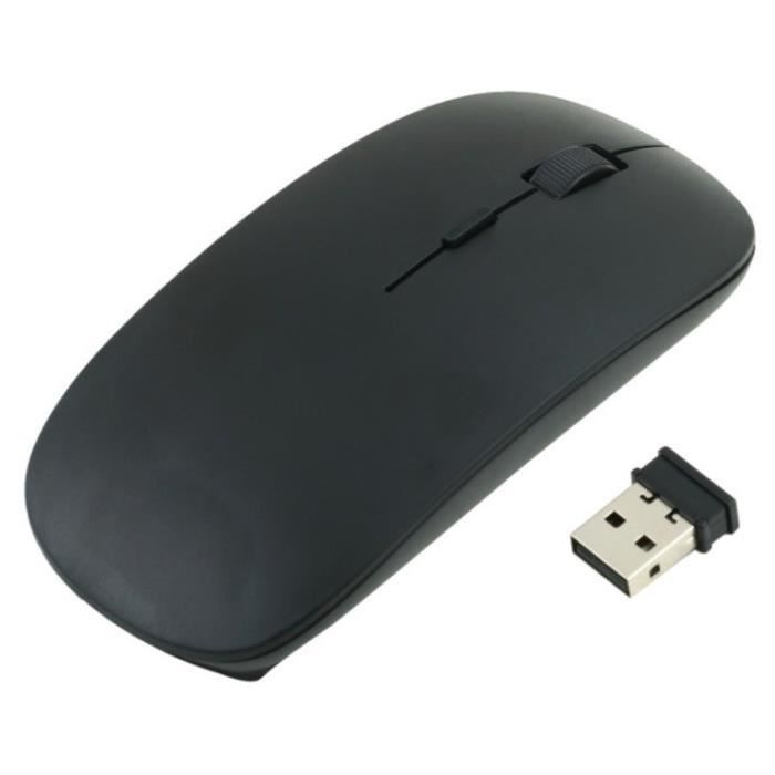 Souris Ultra Plate pour PC ACER Sans Fil USB Universelle Capteur Optique 3 Boutons Couleurs - Couleur:NOIR