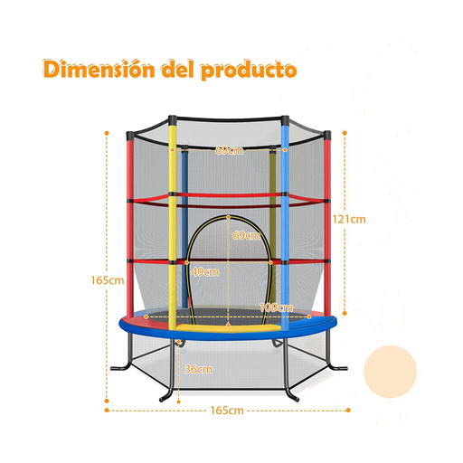 Trampolin Costway 165 cm z varnostno mrežo