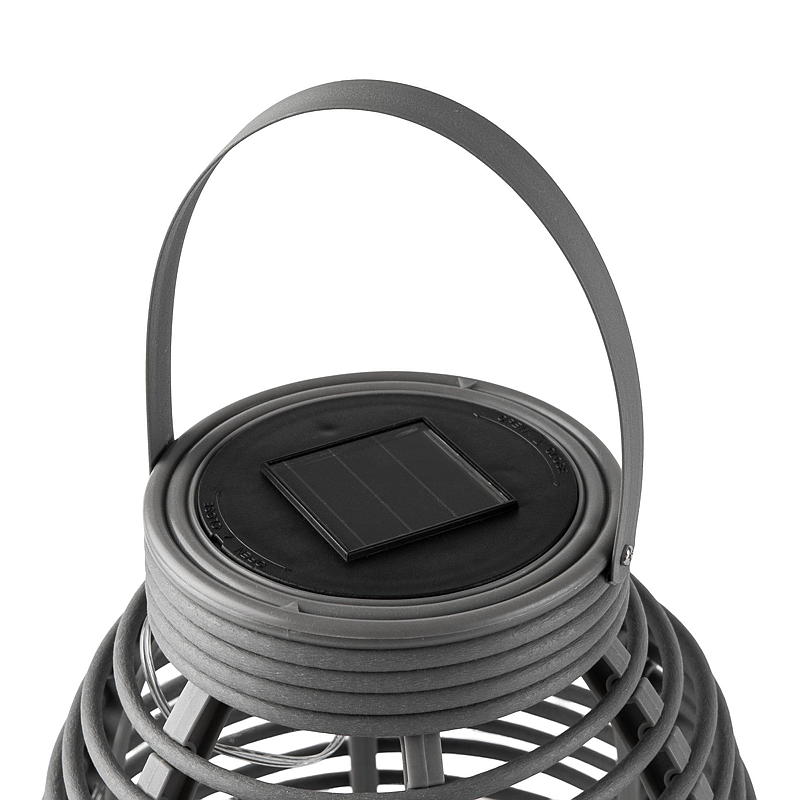 Light IT -lyhty 26 cm, rottinki, aurinkokenno